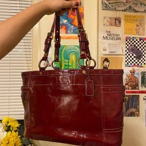 Red coach purse